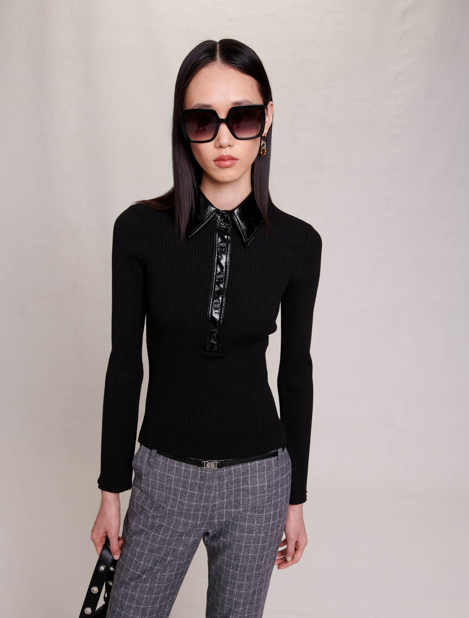 Knit polo jumper