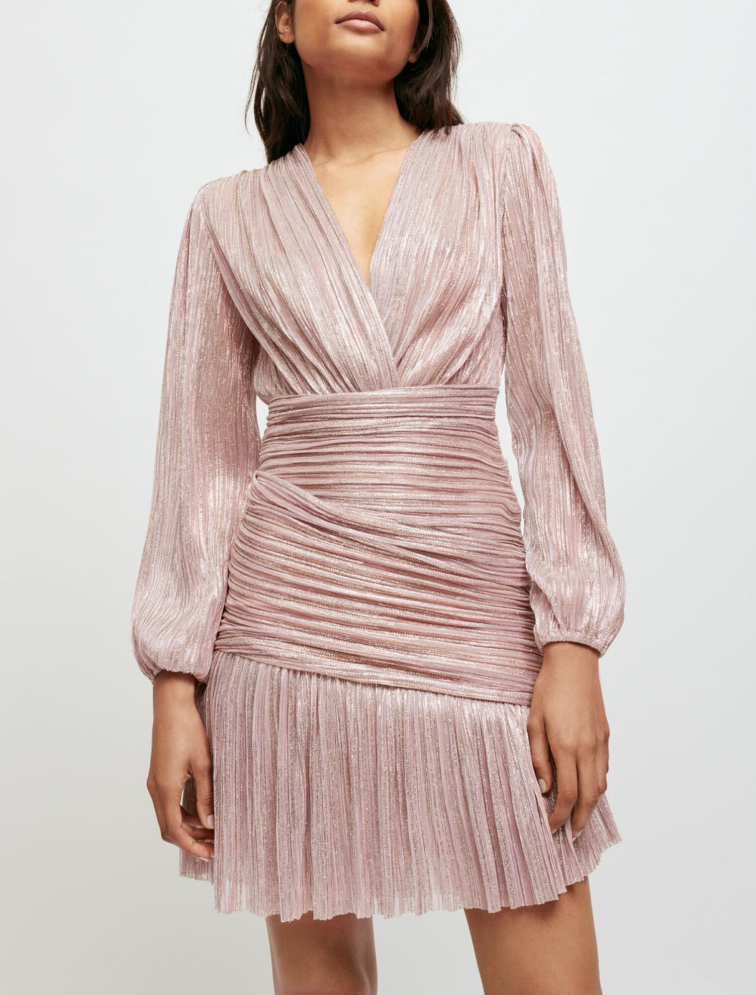 Lurex draped dress