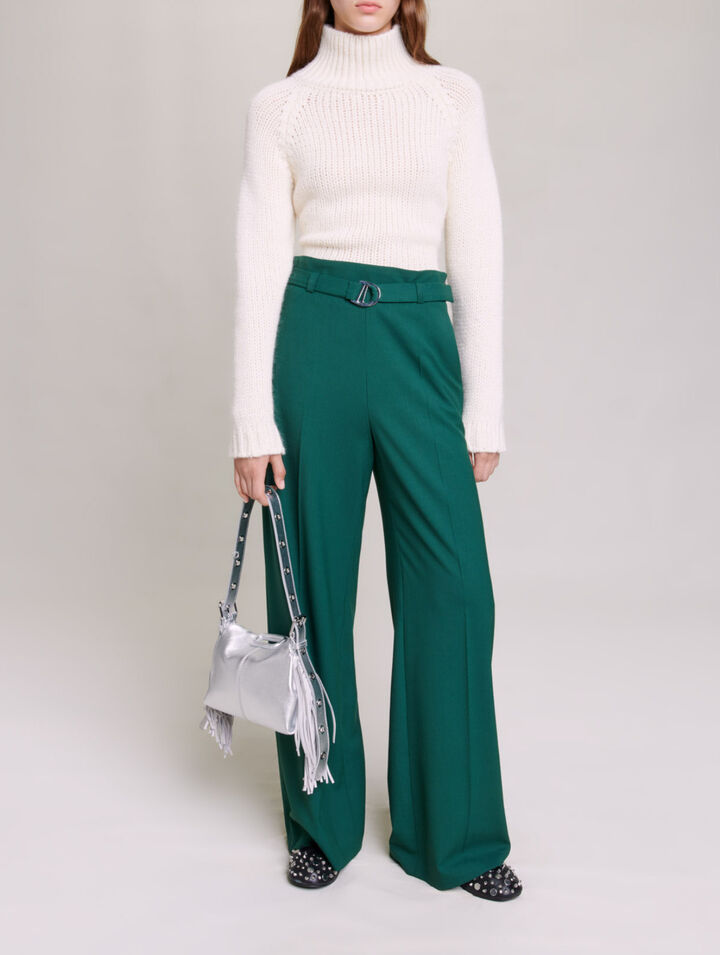 Wide-leg suit trousers