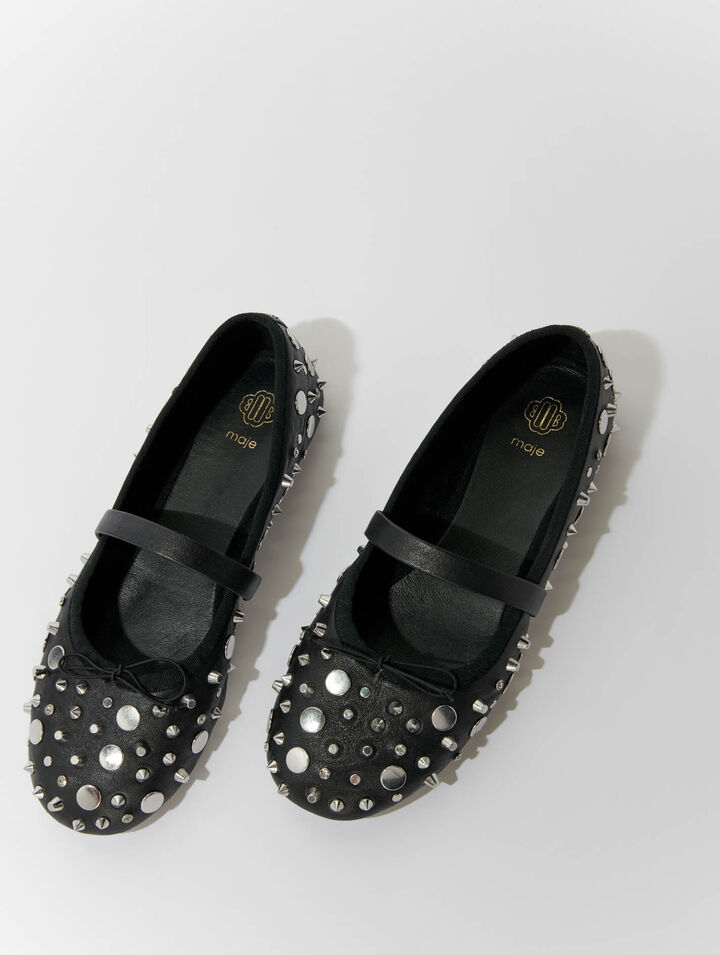 Studded ballet flats