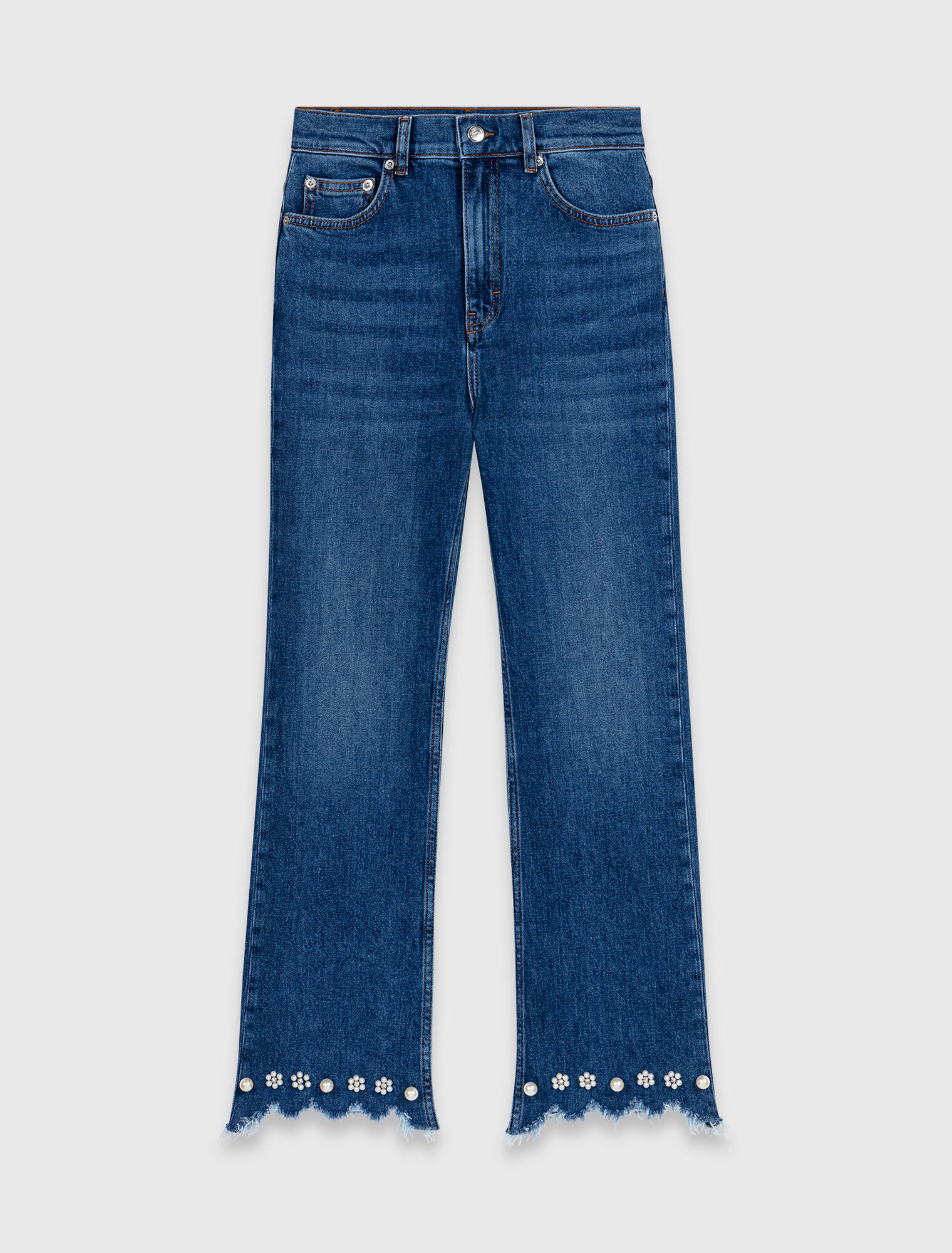 Beaded bootcut jeans