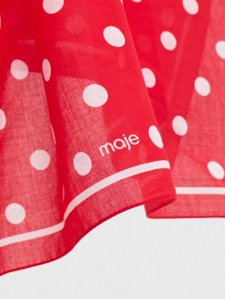 Polka dot cotton bandana