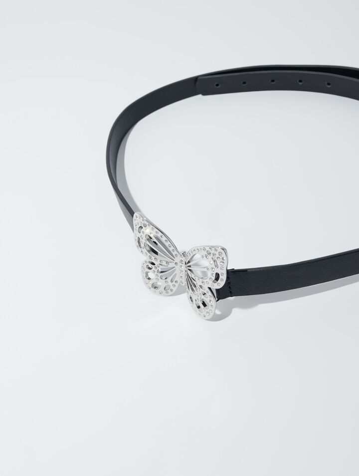 Butterfly rhinestone belt