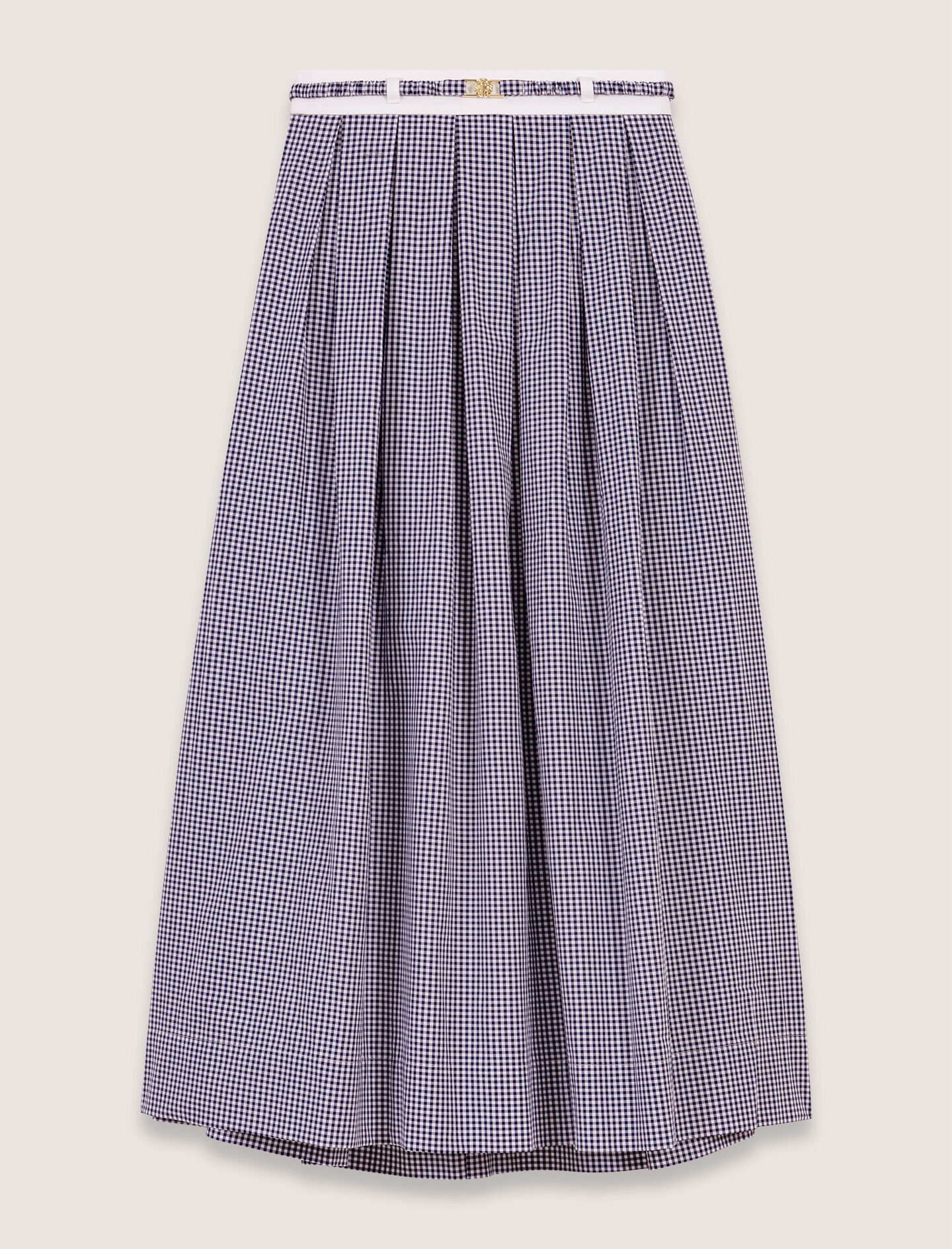Gingham maxi skirt Bicolor for Women | Maje