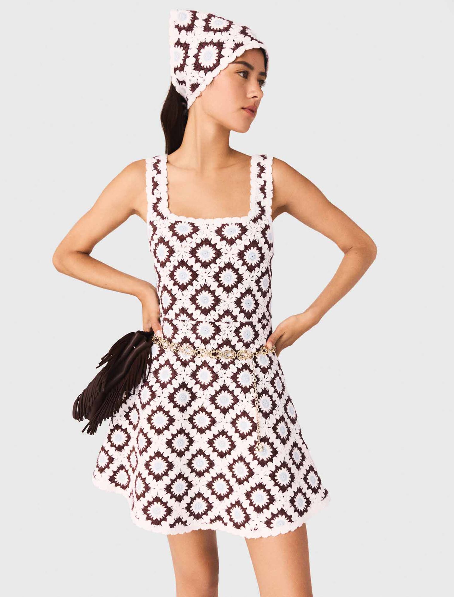 Floral crochet dress