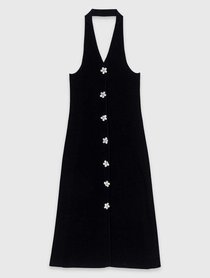 Dress with floral jewel details