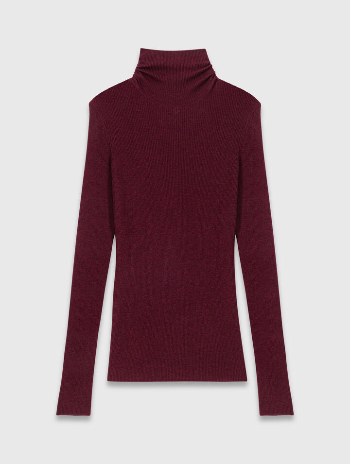 Second-skin roll-neck jumper