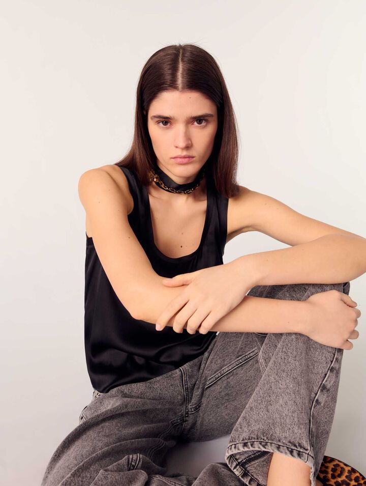 Silk tank top