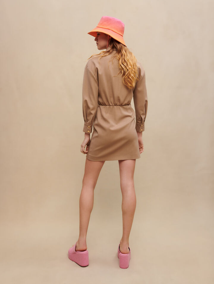 Buttoned mini dress