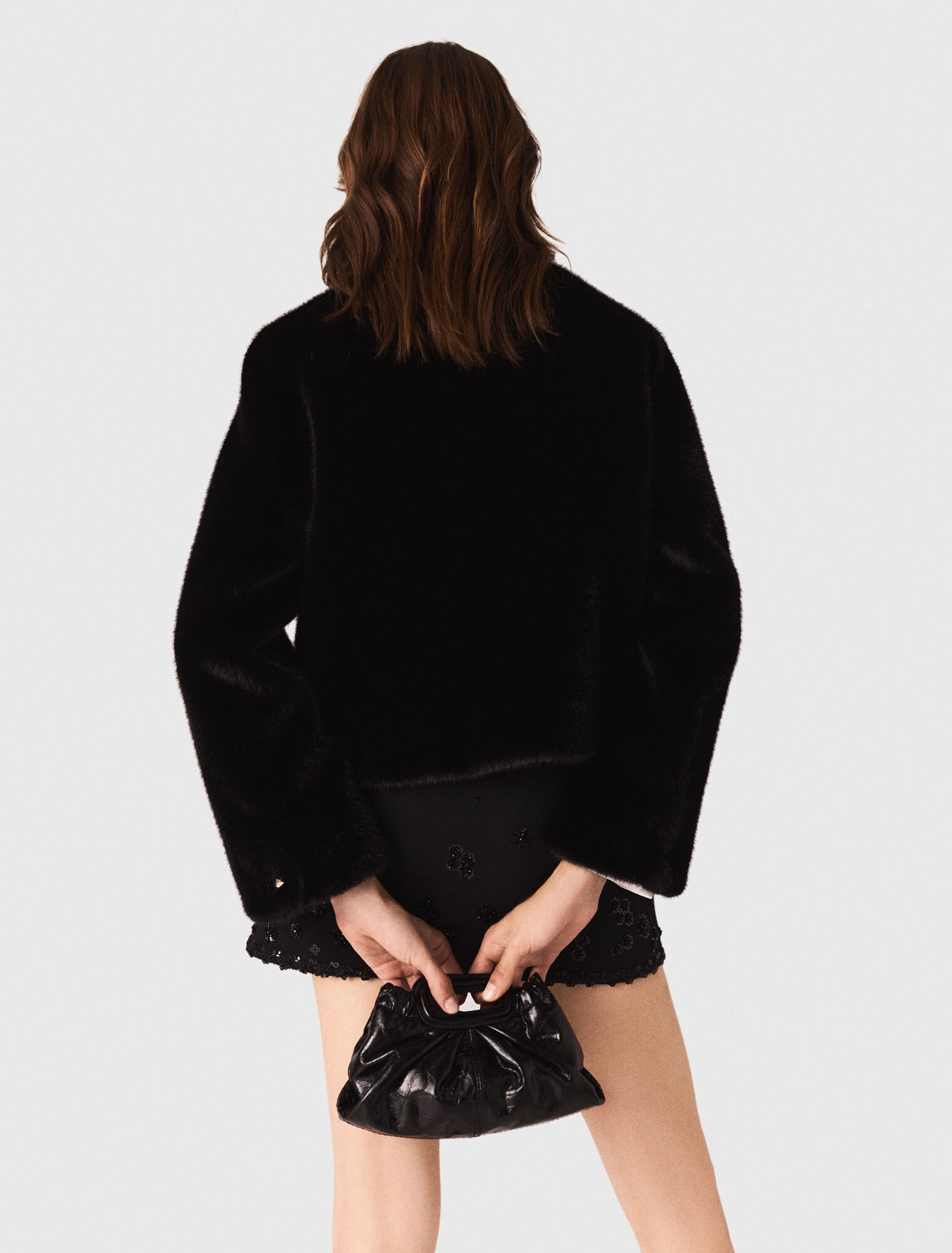 Short faux fur coat