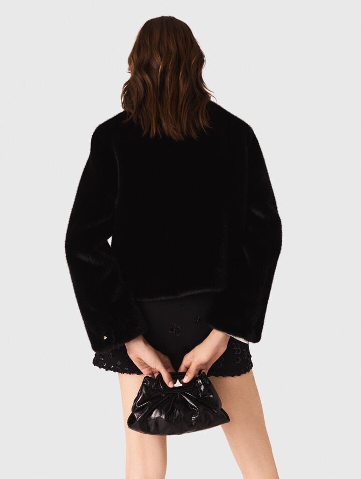 Short faux fur coat