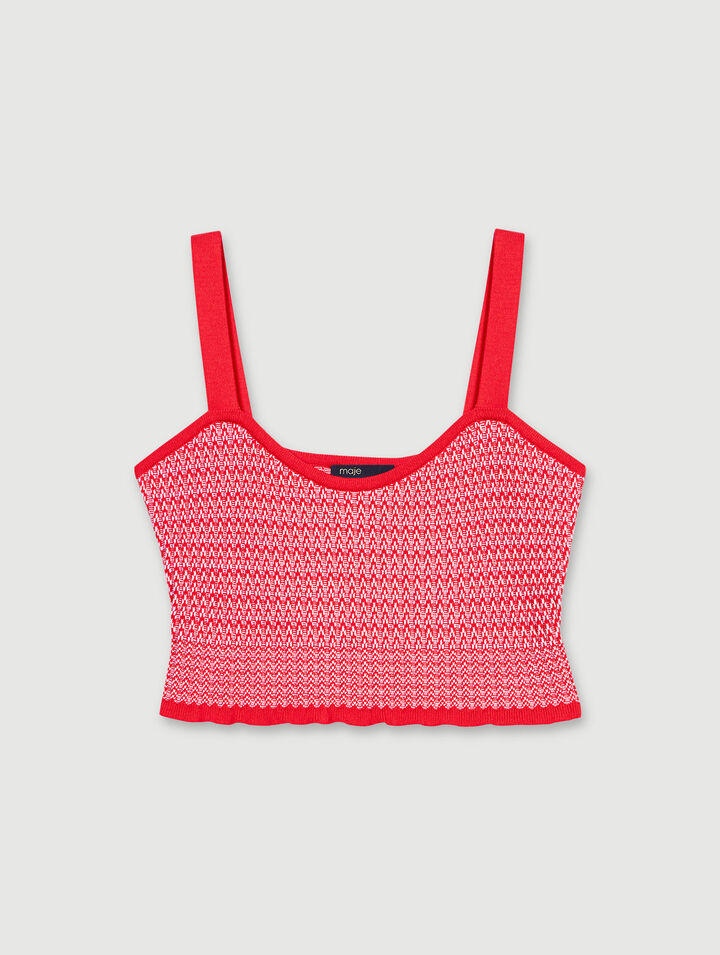 Herringbone knit twin set