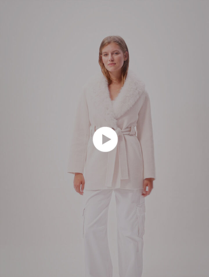 Belted short coat