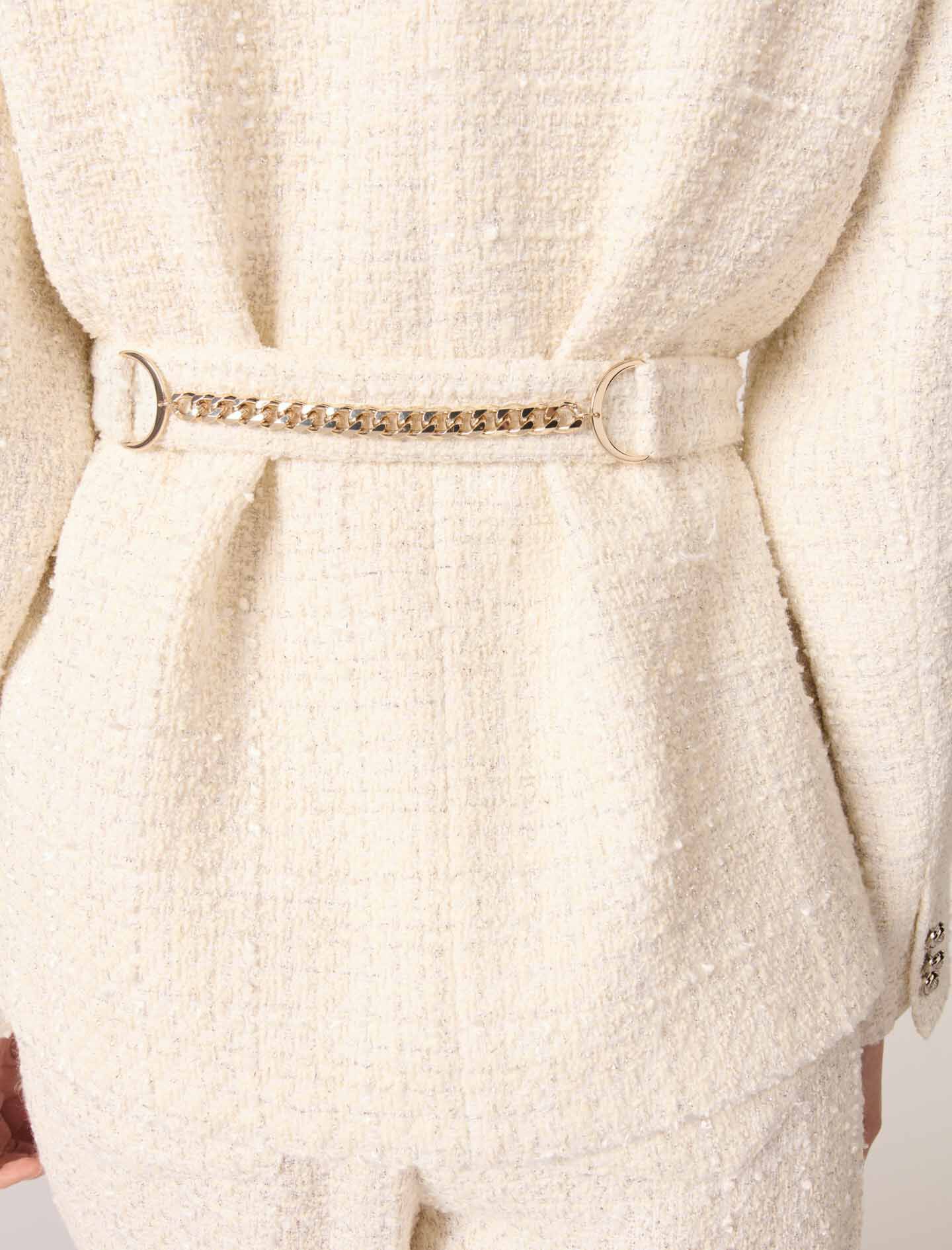 Belted tweed jacket - Tweed jackets | Maje