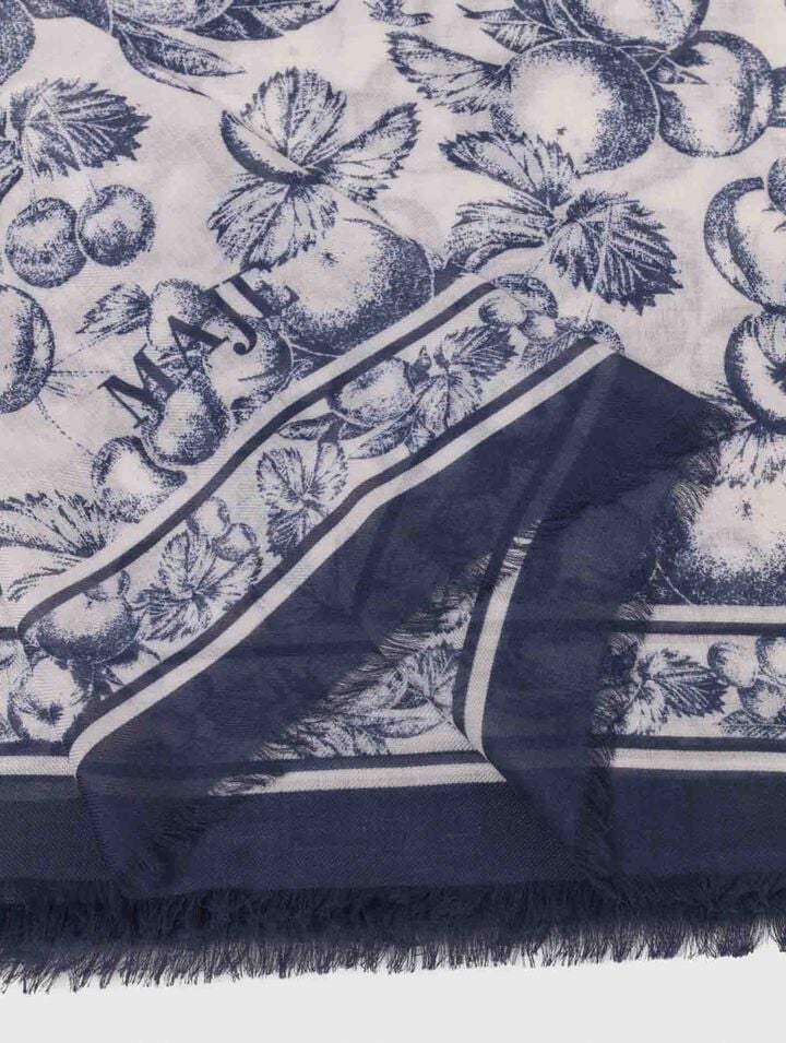 Fruit print shawl