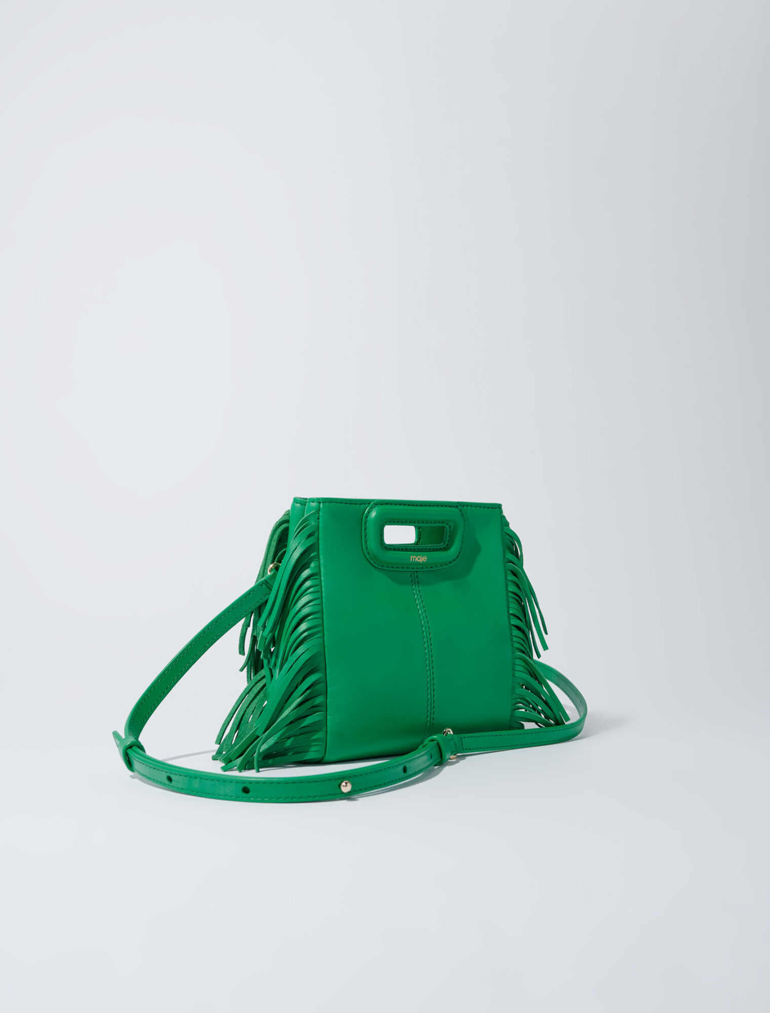 Leather bag with chain strap