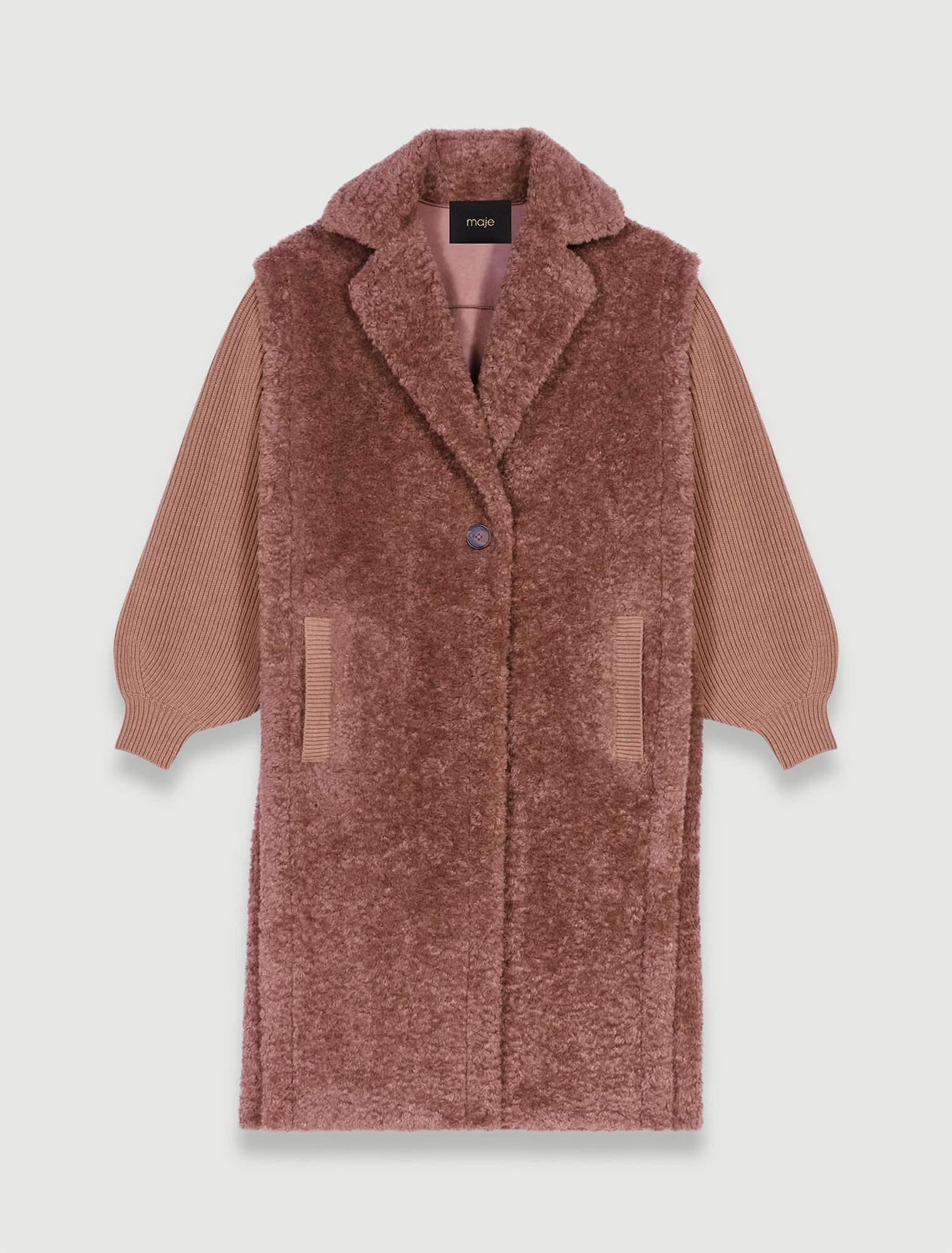 Long faux fur coat
