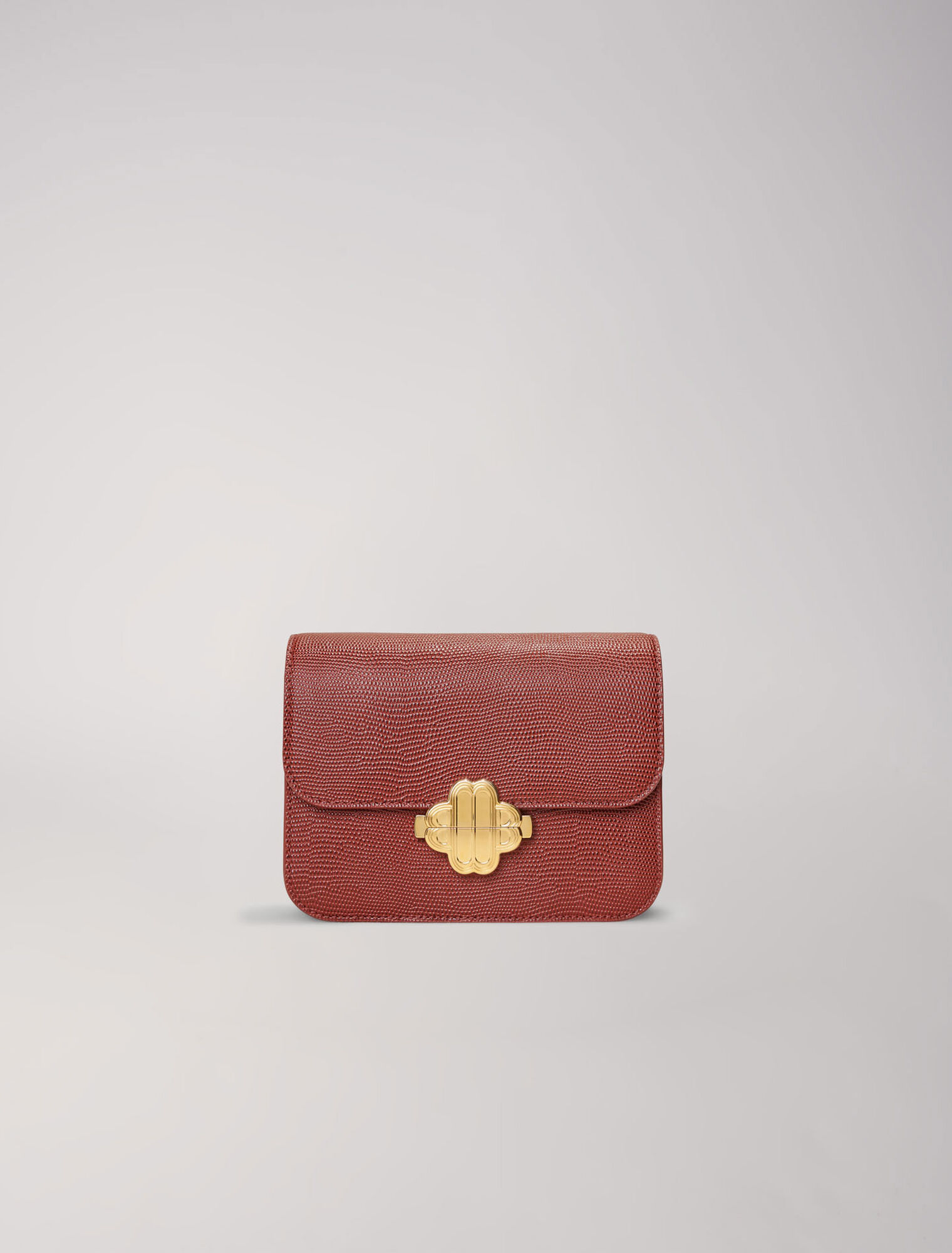 Clover bag in lizard-effect leather