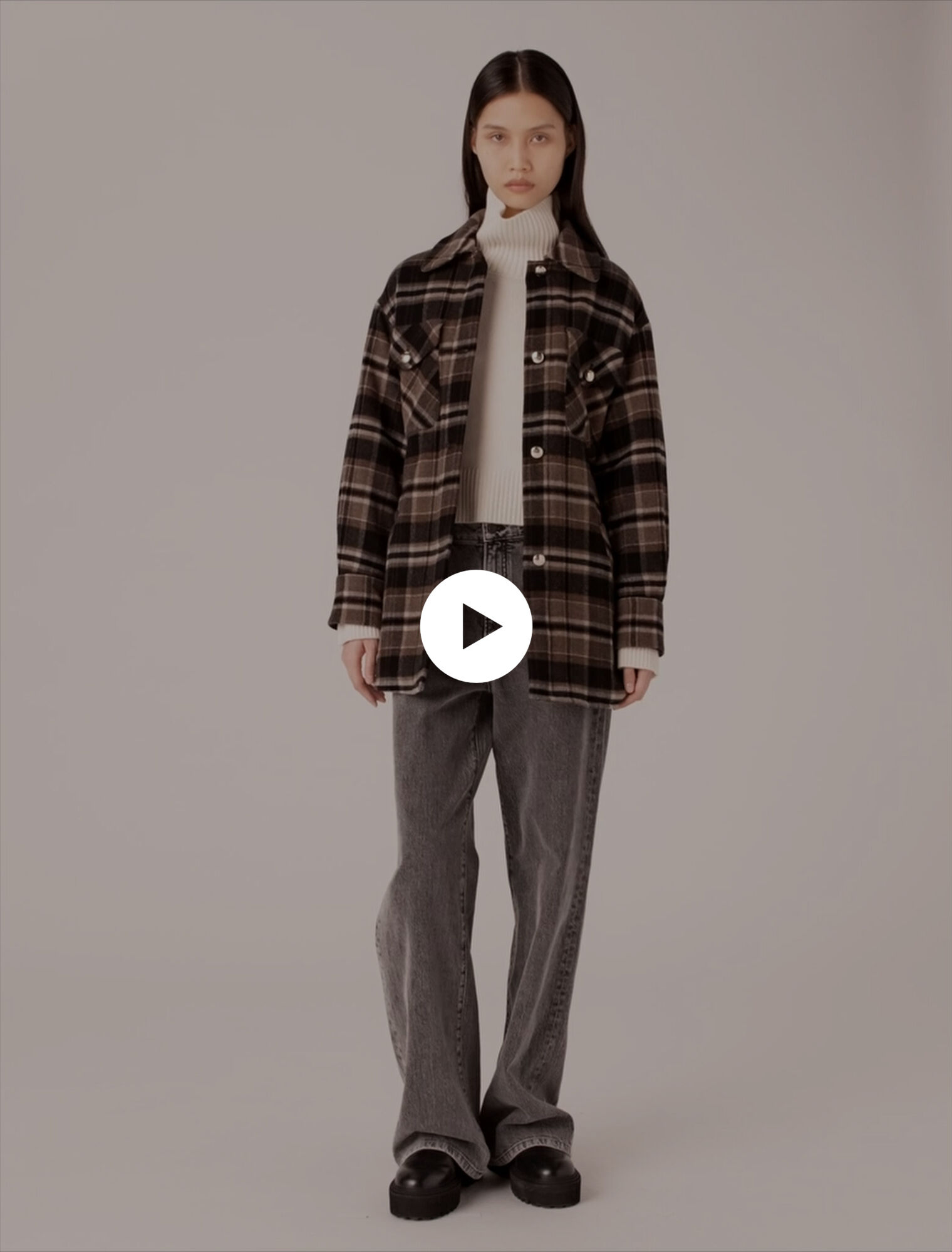Checked coat