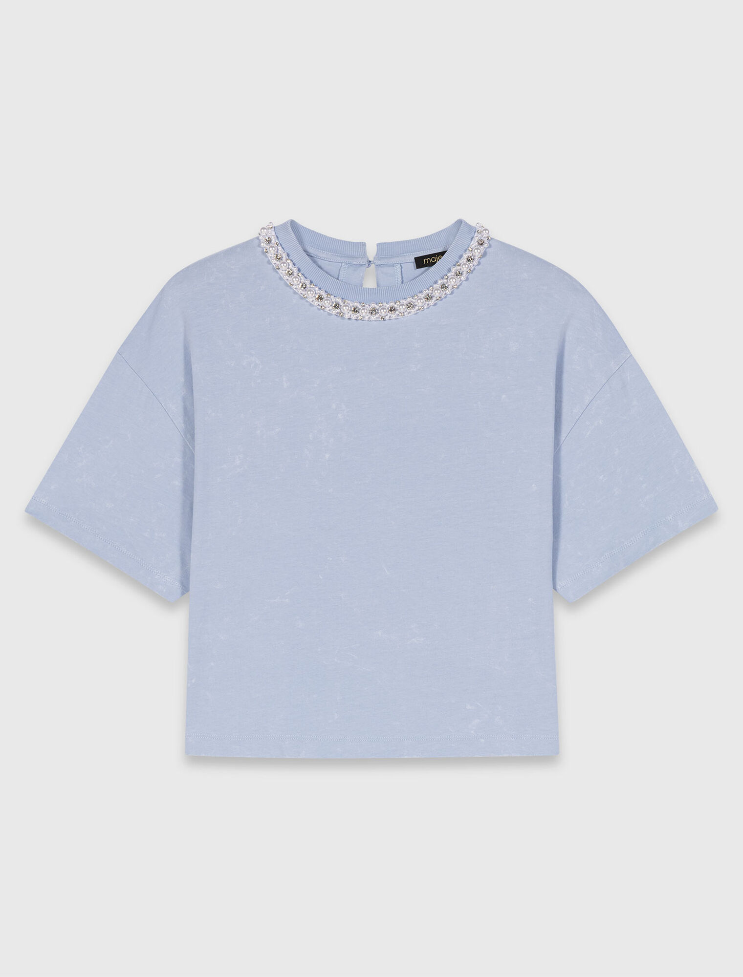 Jewellery neck T-shirt