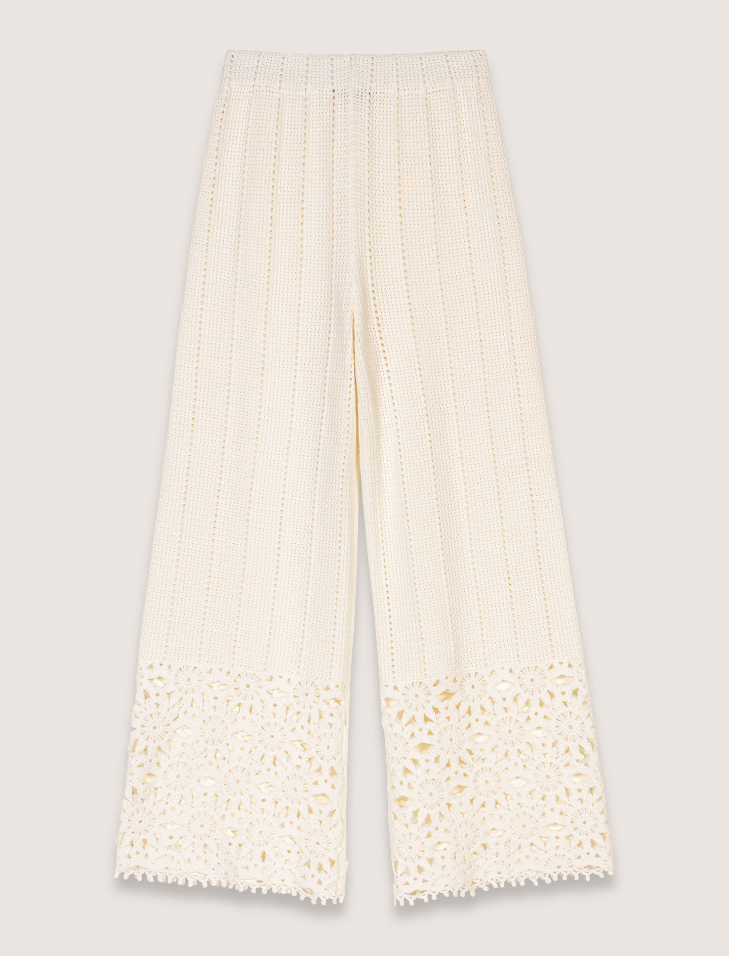 andpal crochet lace pants アイボリー 80 新品完売品 Crochet trousers White for Women | Maje