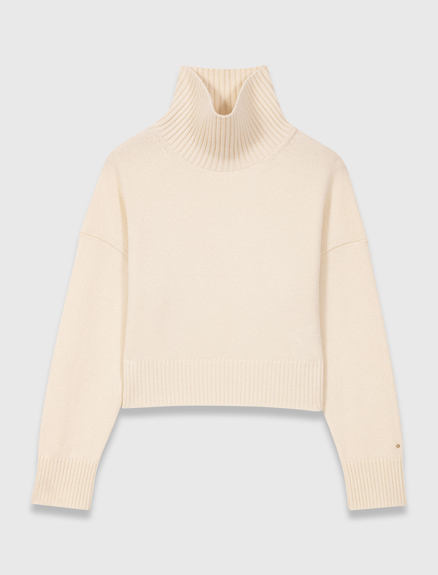 High-neck cashmere jumper White for Women | Maje