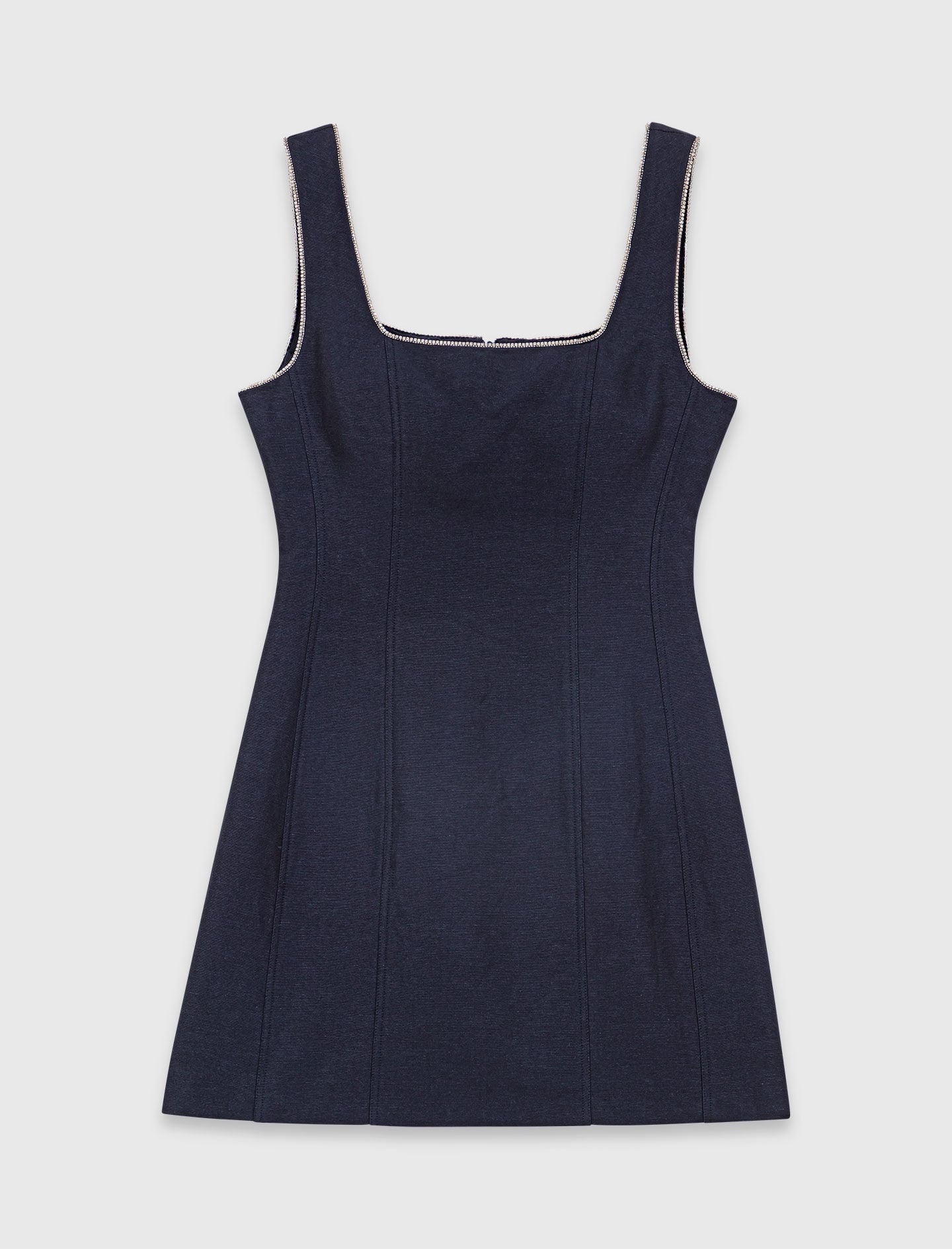 Short linen-blend dress 6
