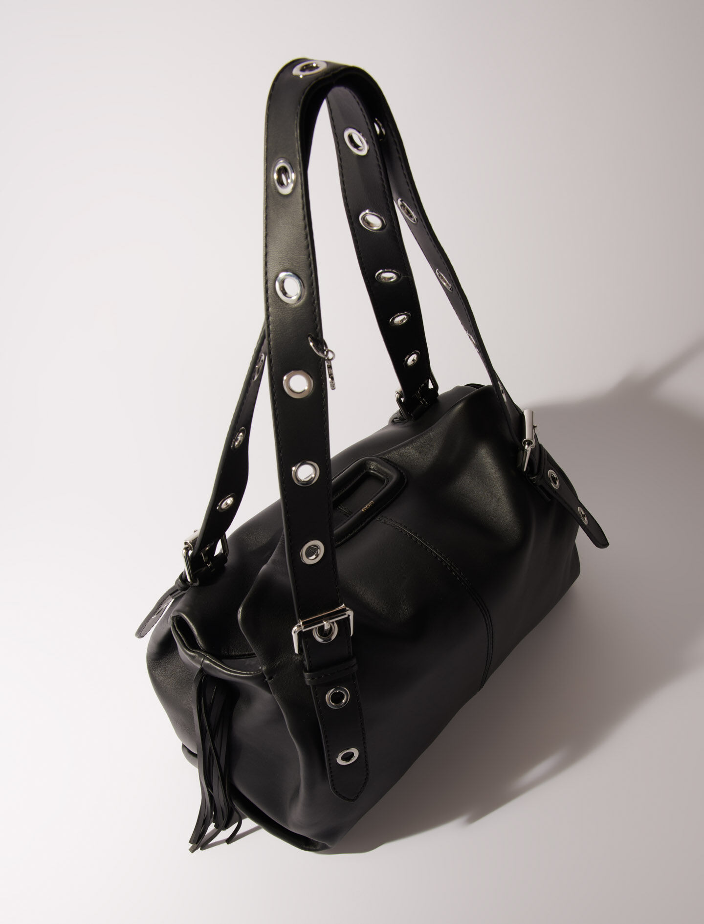 Plain leather Miss M XL bag Black / Gray for Women | Maje