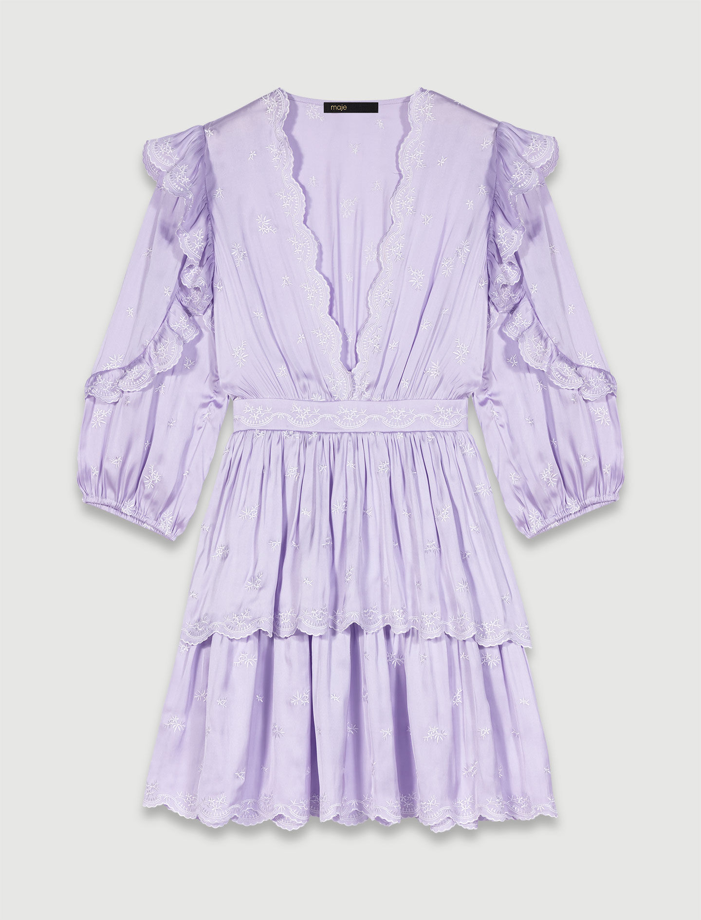 maje マージュ Embroidered satin dress ワンピース Maje_MFPRO02137-0524_H_1.jpg?