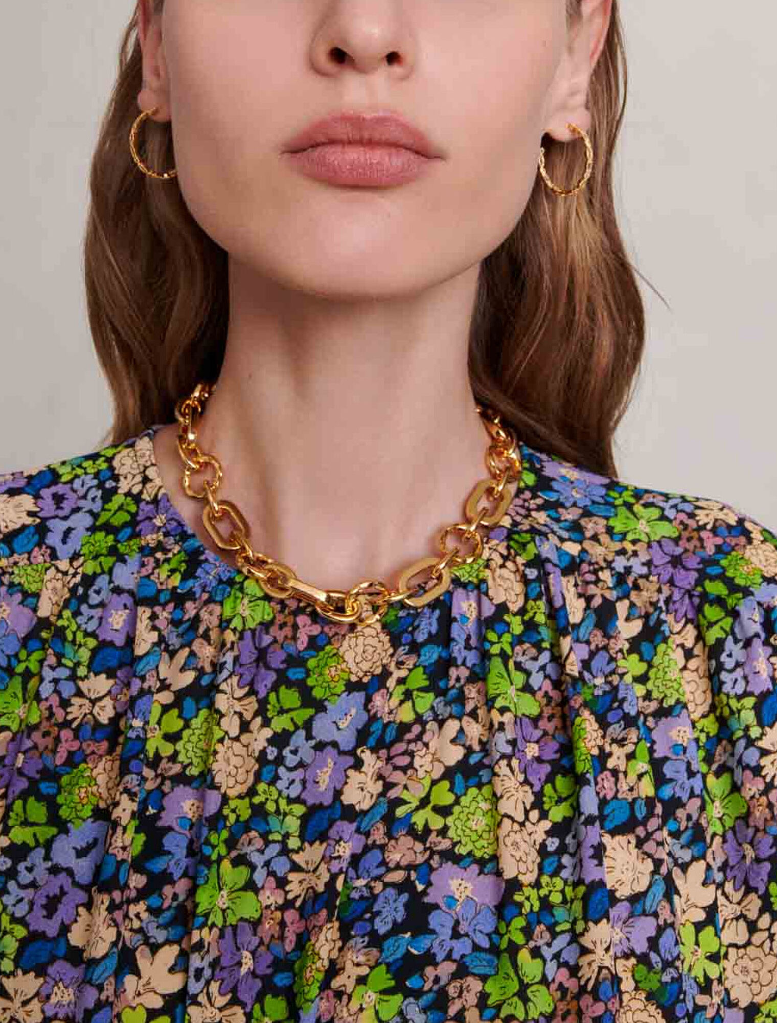 Short dress with floral print