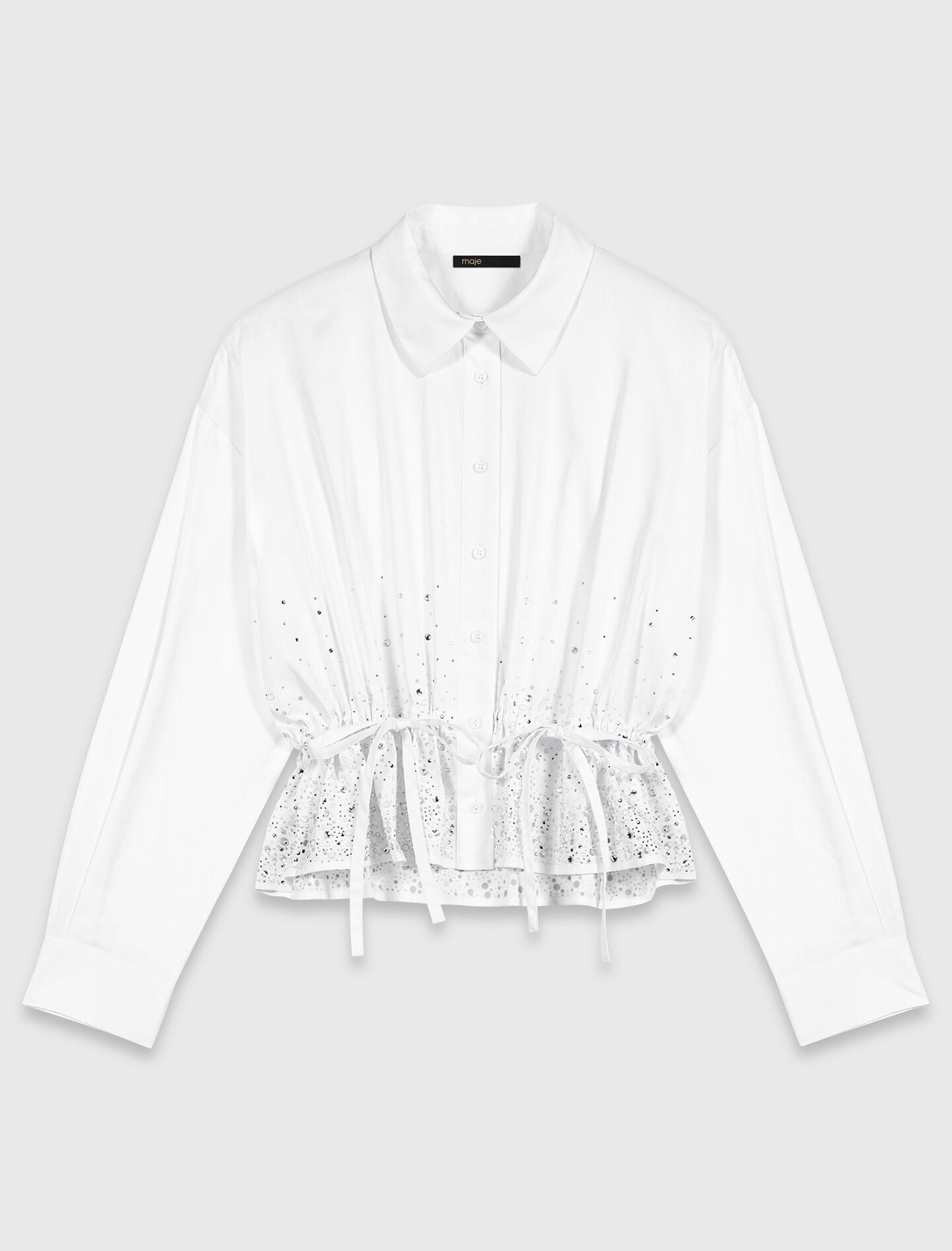 Cotton shirt with rhinestones 6
