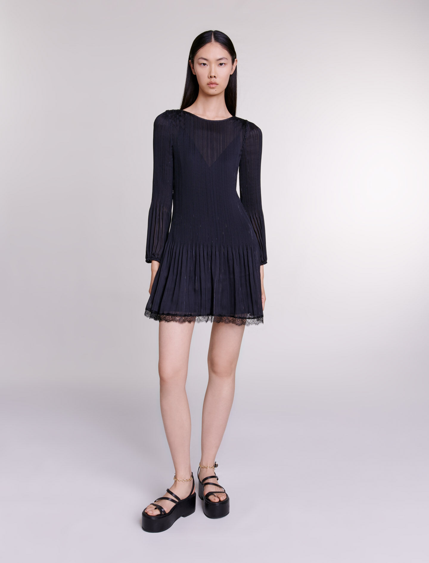 Pleated short dresses top