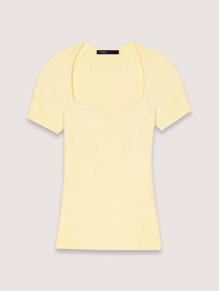 Rib knit top