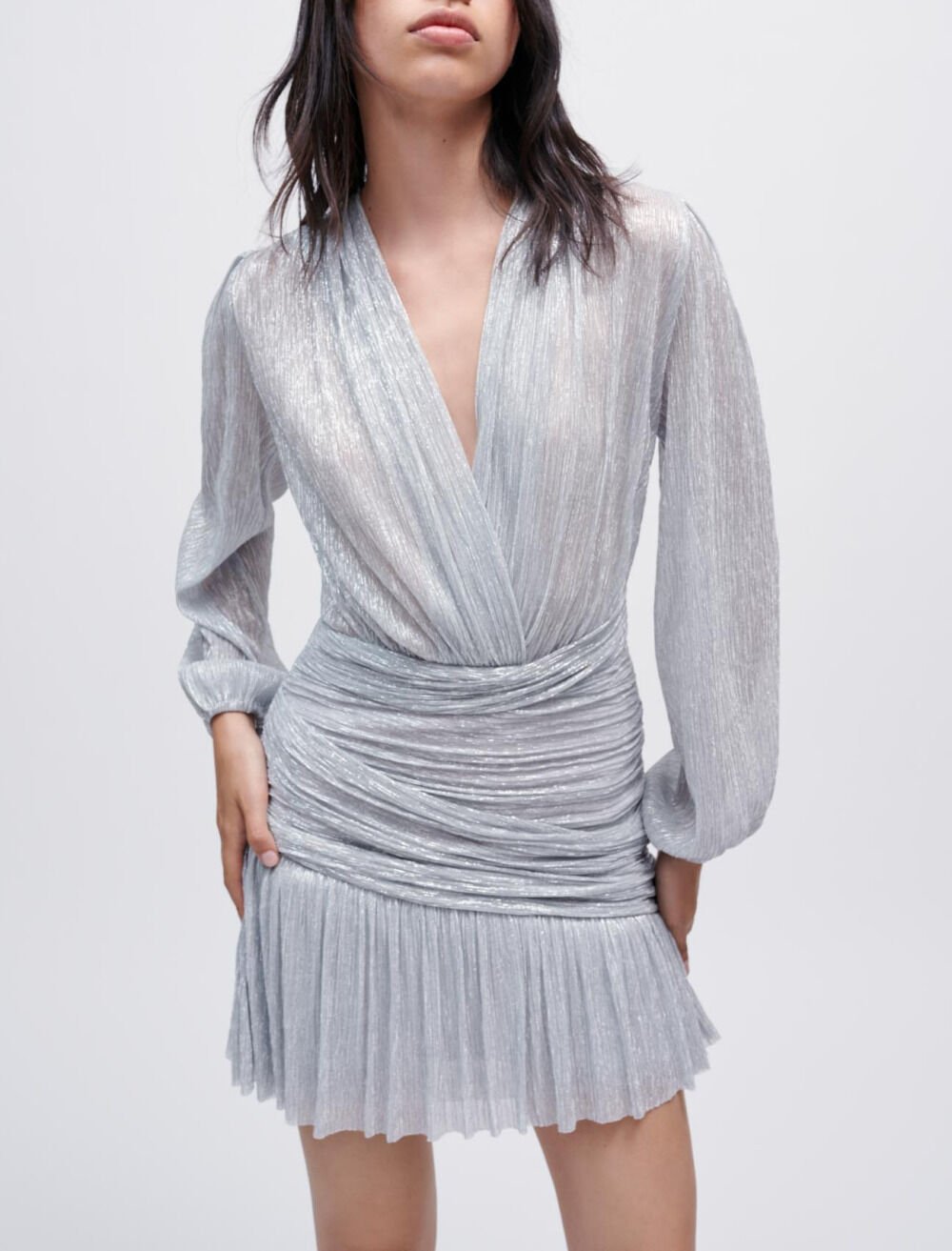 Maje silver dress outlet
