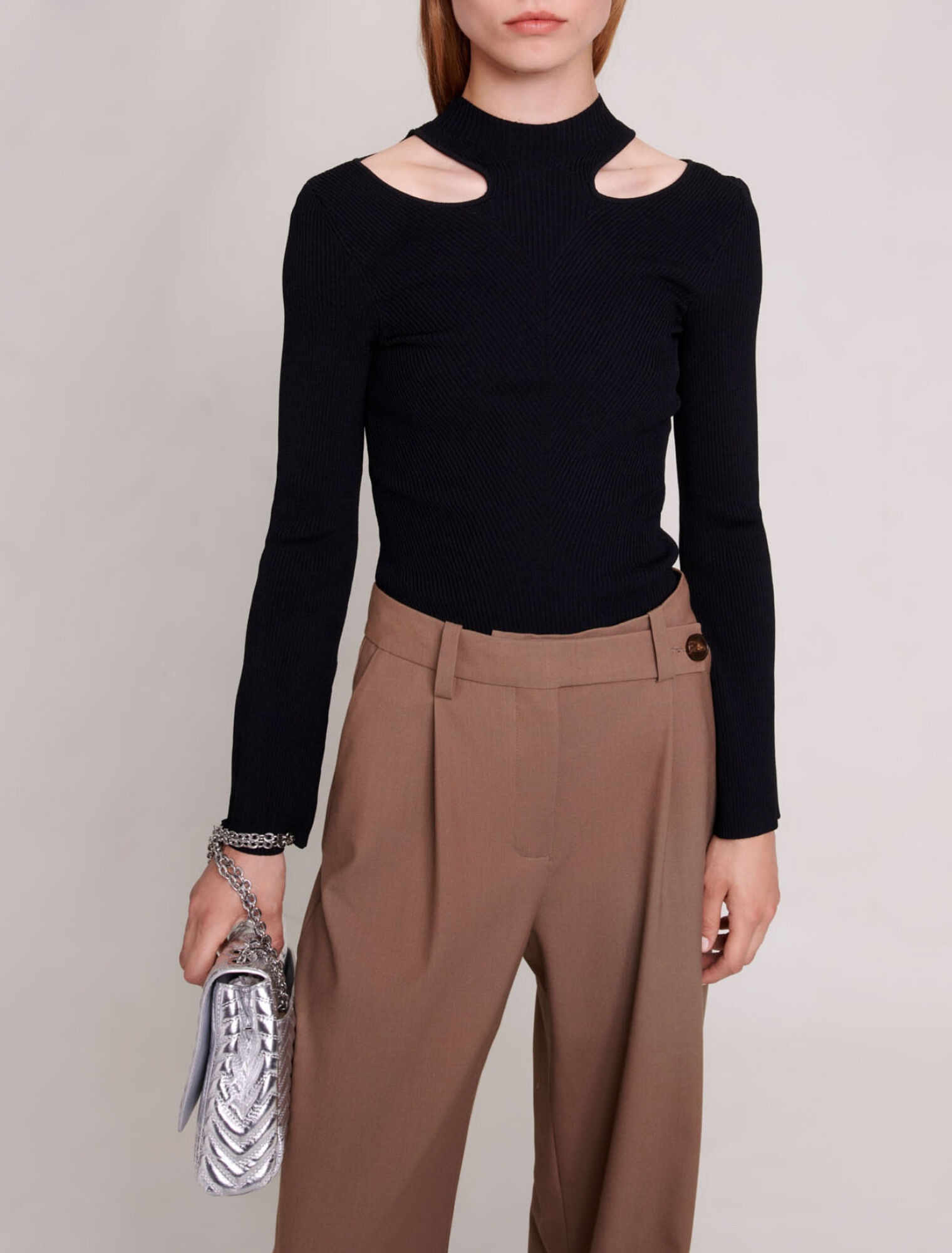 Cutaway knit jumper