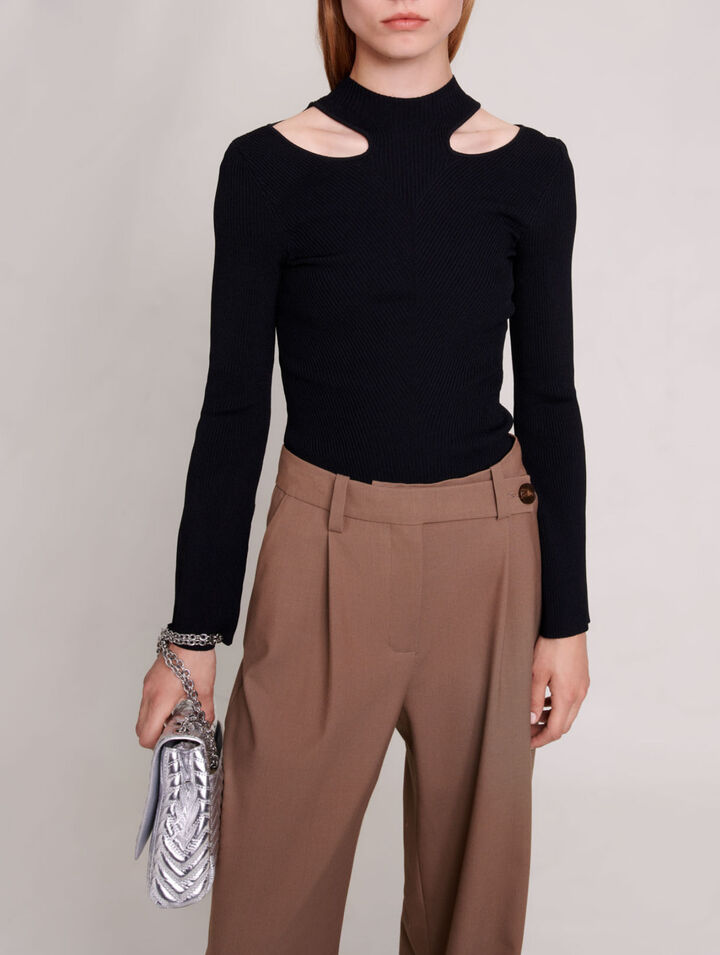 Cutaway knit jumper