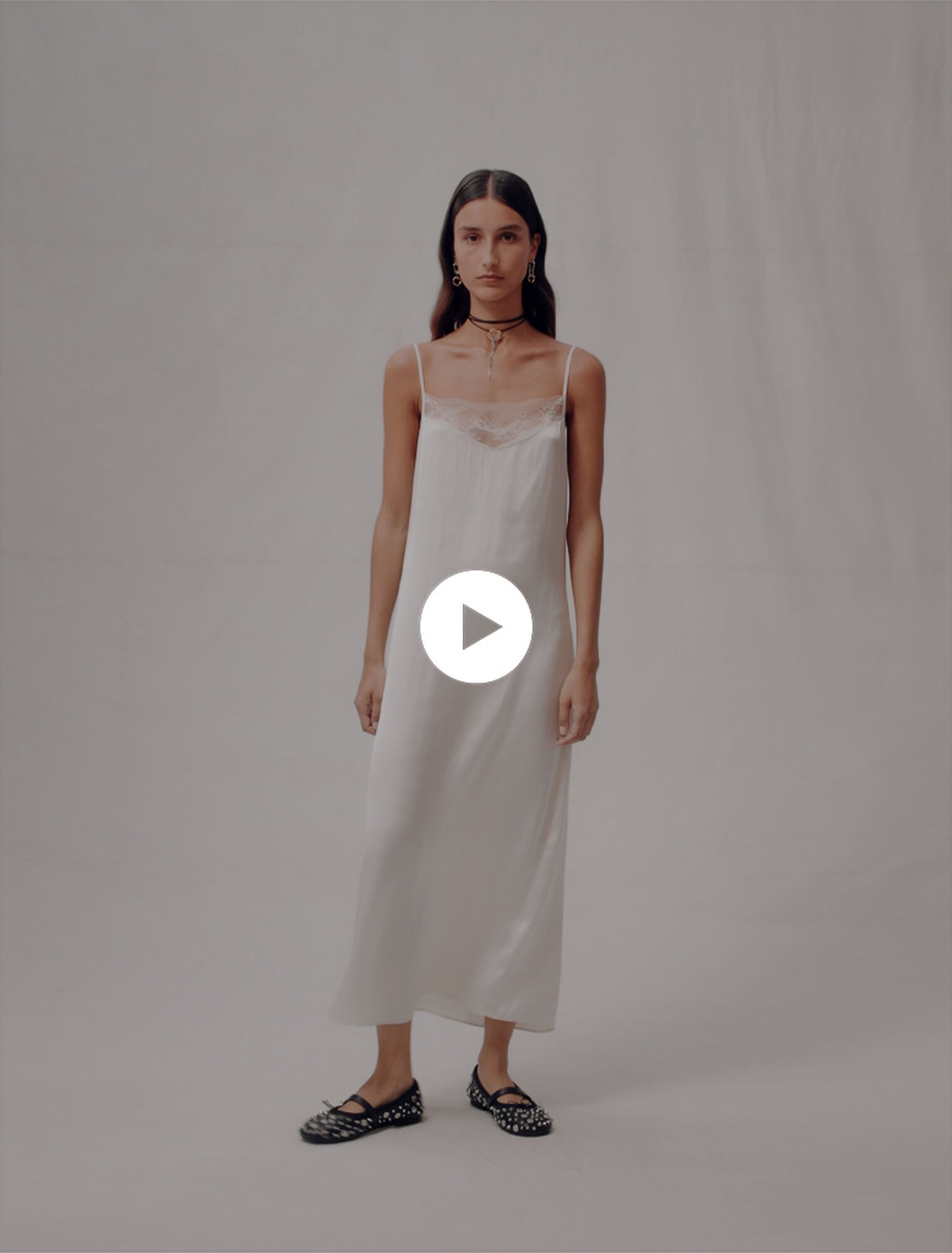 Satin-look maxi dress