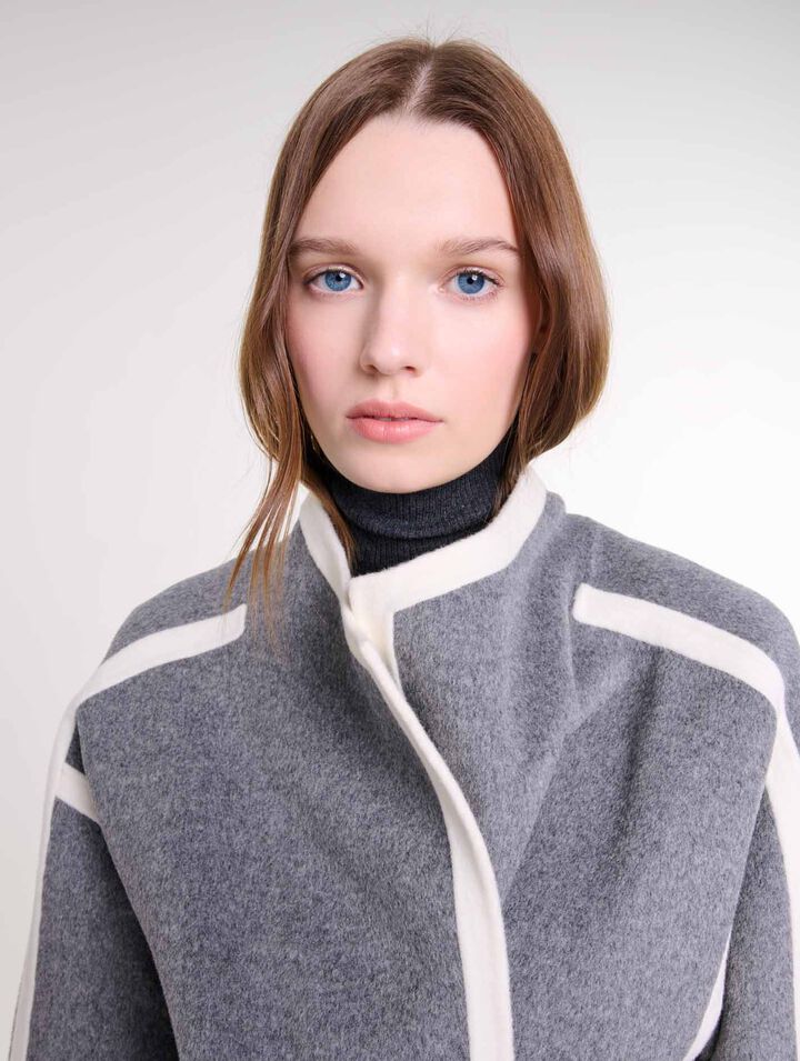 Short two-tone coat