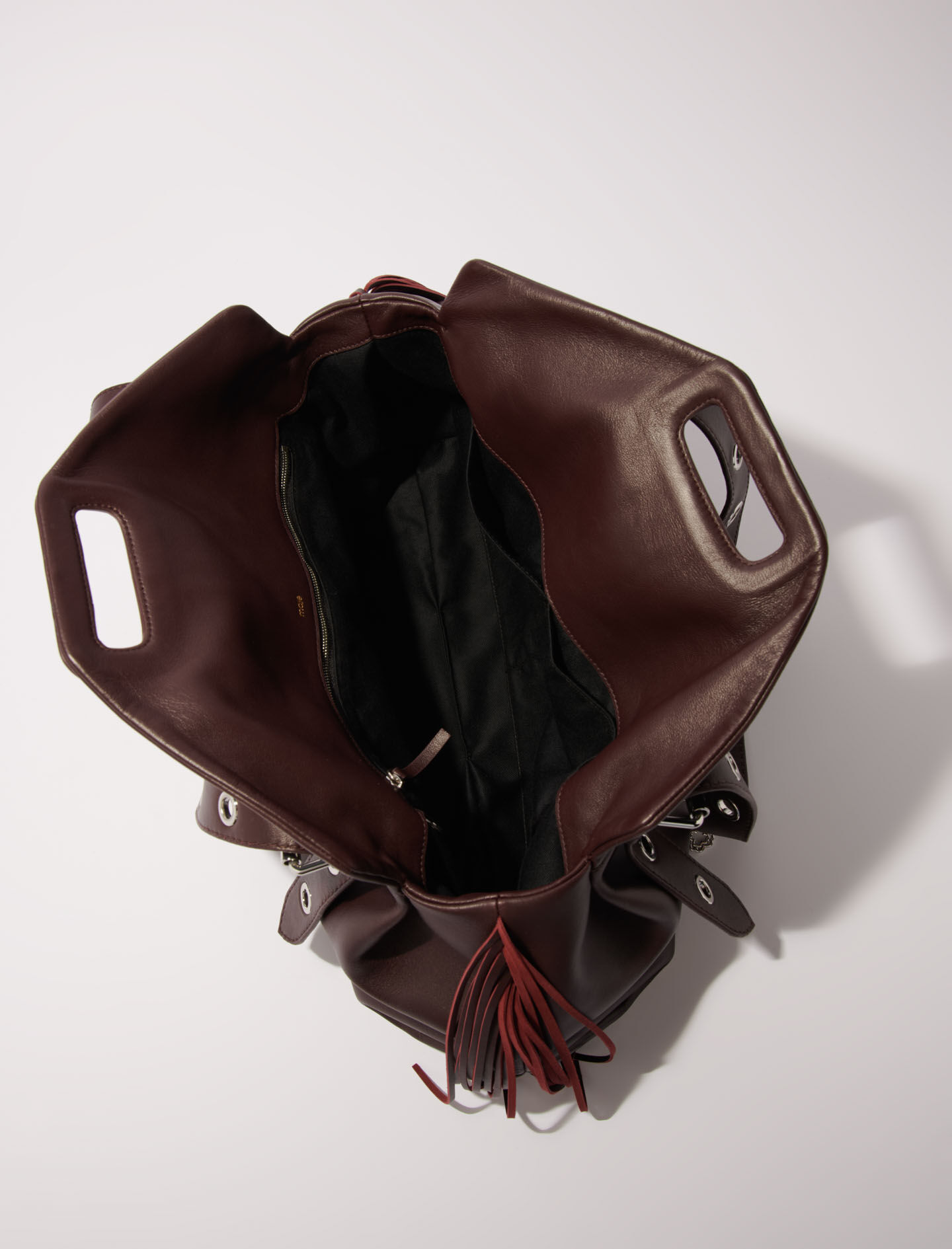 Plain leather Miss M XL bag Red for Women | Maje