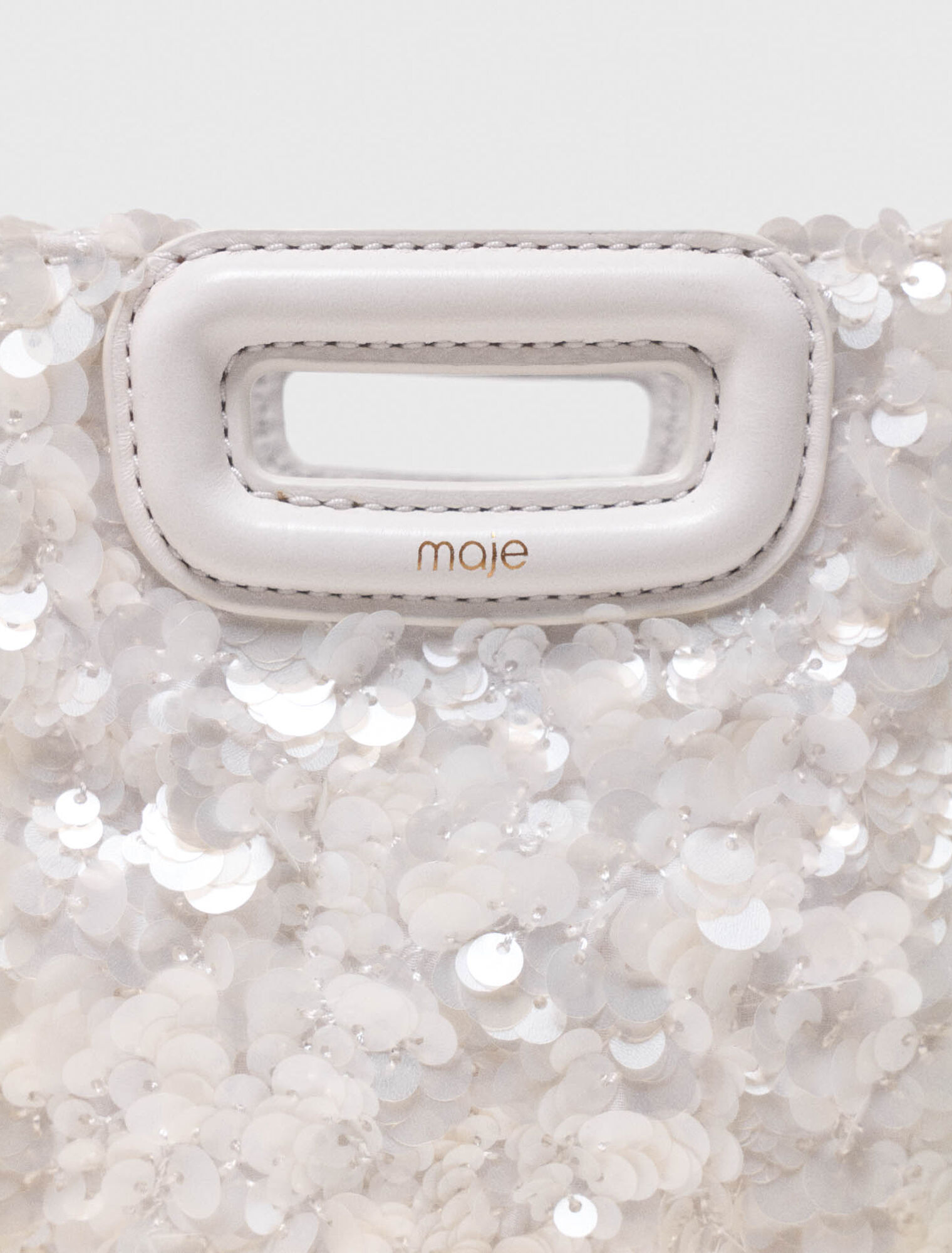 Sequinned M mini bag