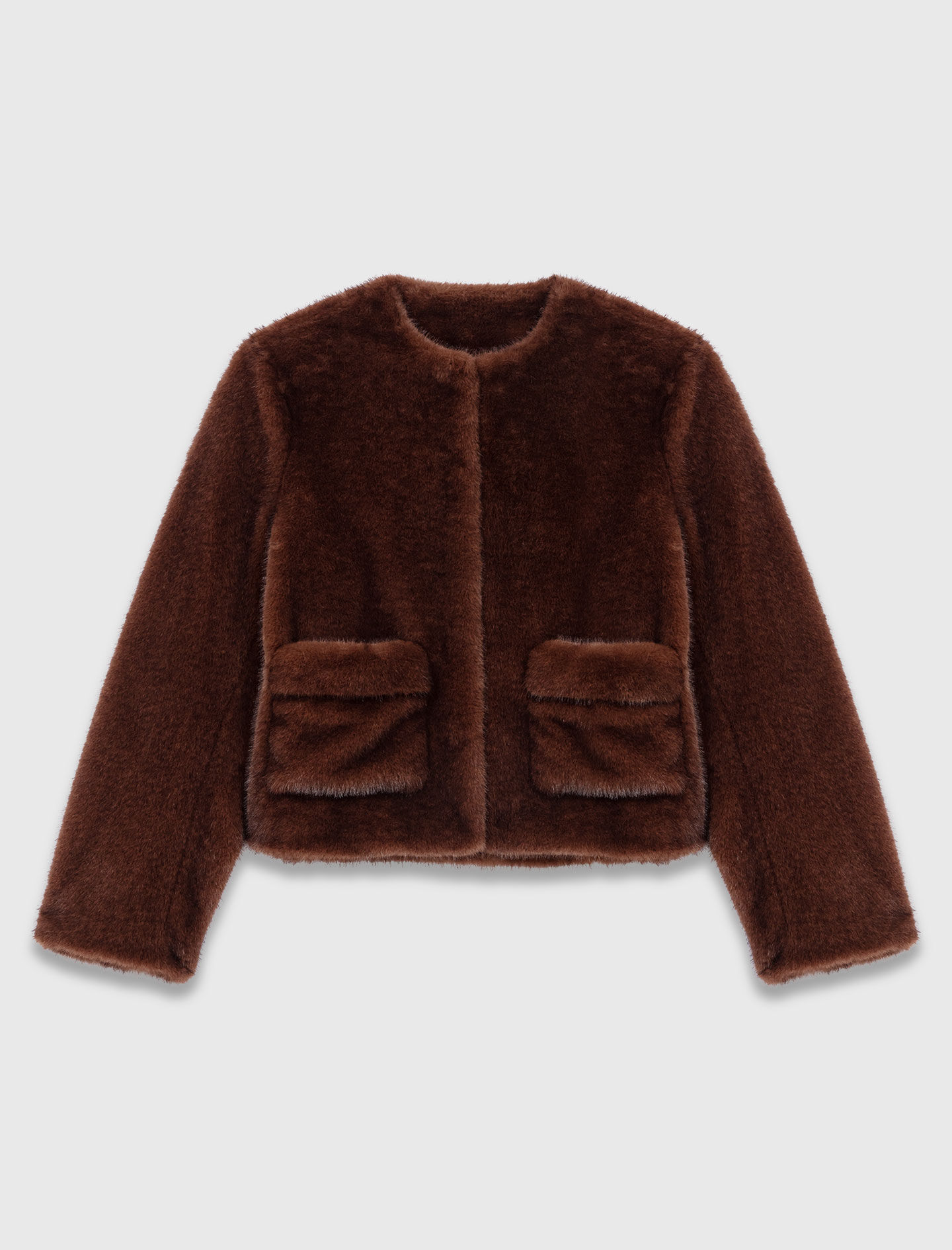 Short faux fur coat Brown for Women | Maje