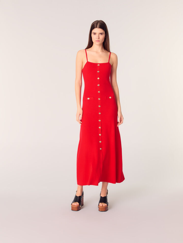 Rib knit maxi dress