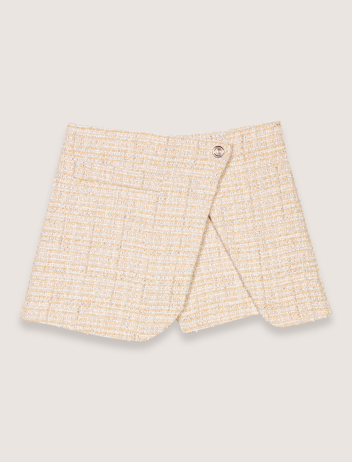 スカート sheller Leather combination tweed skort sheller Leather combination tweed skort（Tweed mini skirt
