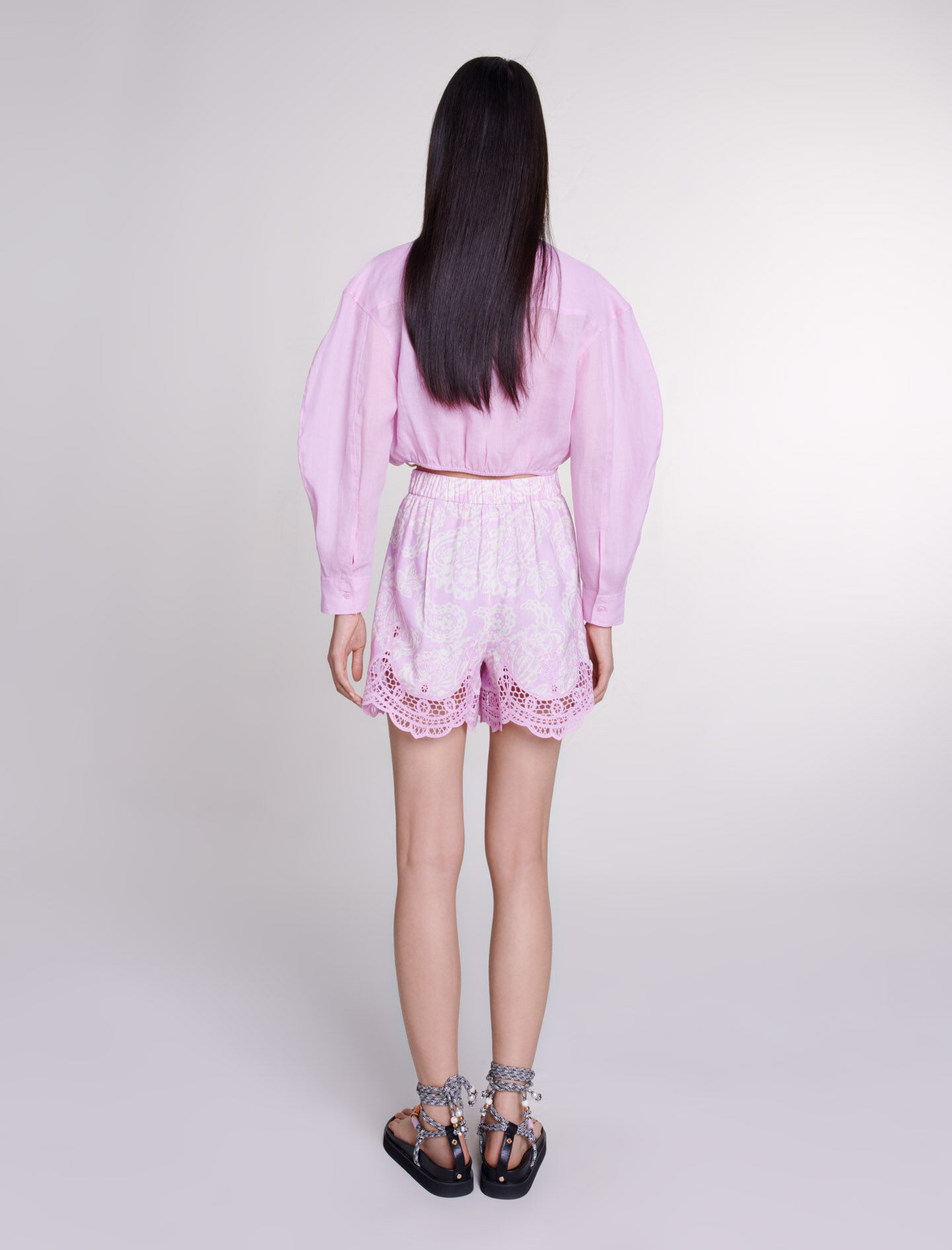 パンツ theredthread TR33818 S tie shirt cropped Cotton Poplin Cinched-Hem Cropped Shirt | Banana Republic