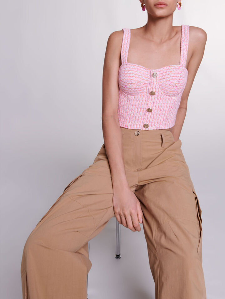 Tweed crop top