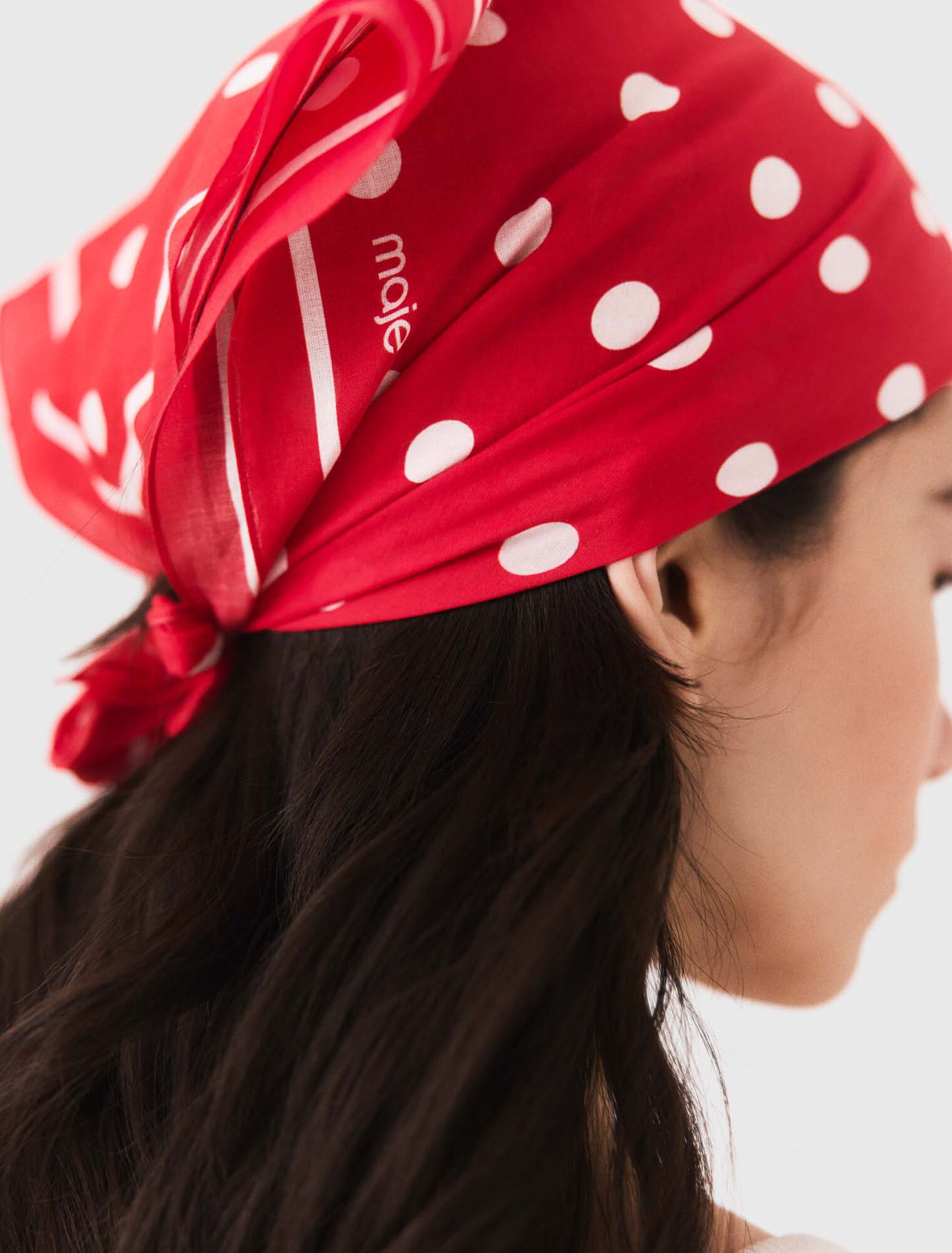 Polka dot cotton bandana