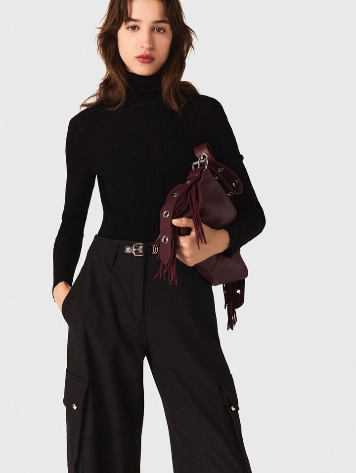 Second-skin high-neck jumper
