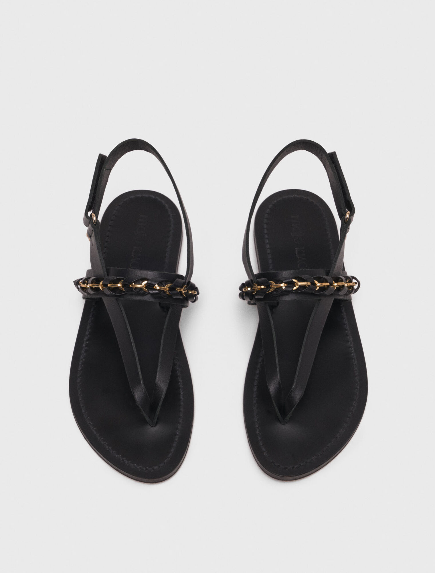 K.Jacques flat leather sandals