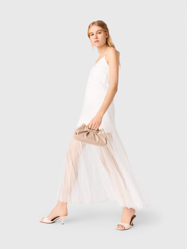 Taffeta and lace dress