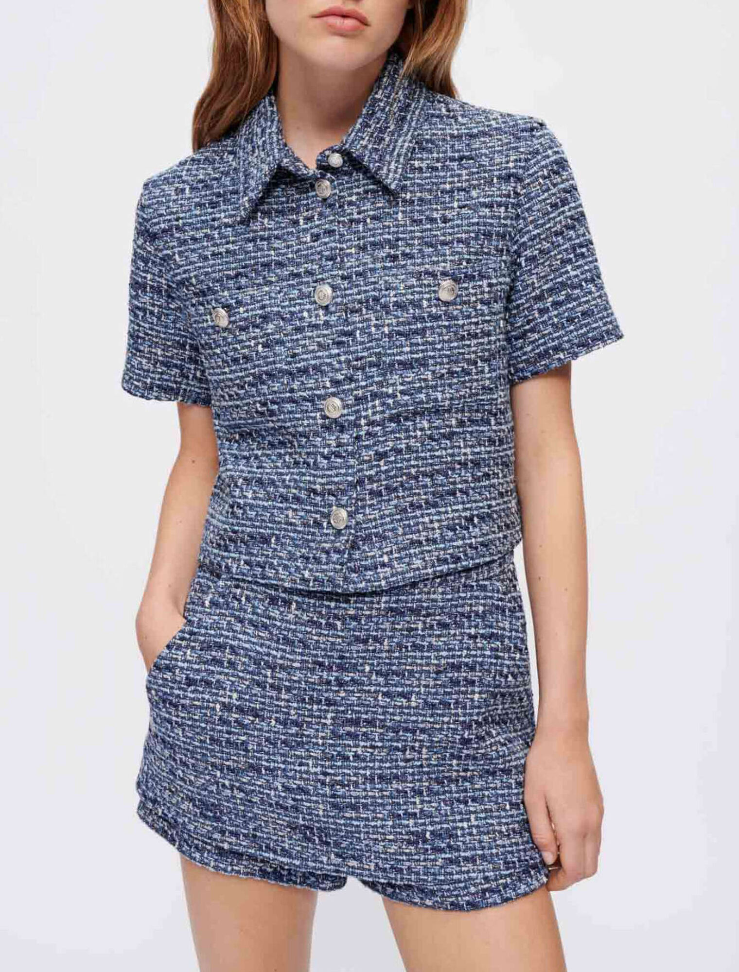 Marl tweed shirt